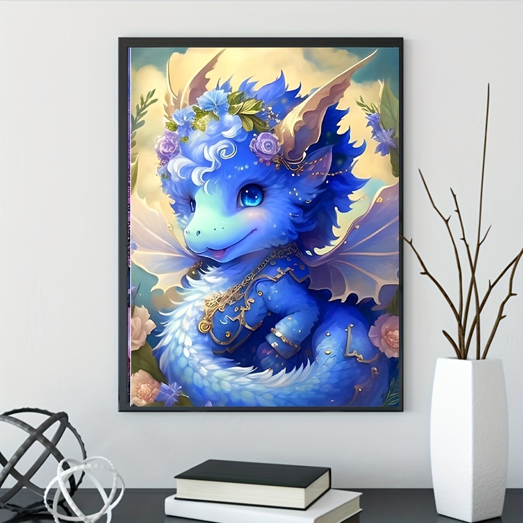 Diy Artificial Diamond Painting Cartoon Dragon Pattern Art - Temu