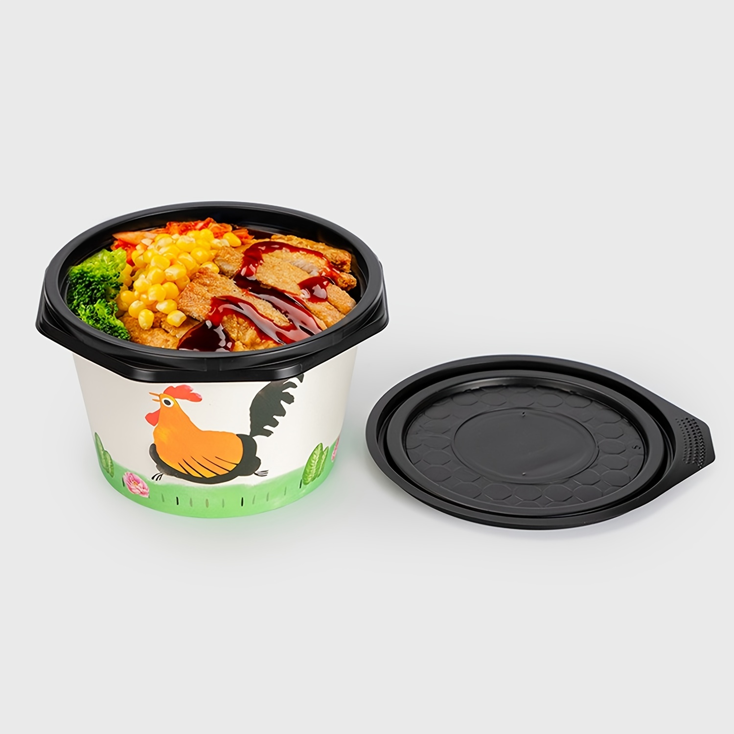 Disposable Paper Bowls Square Thickened Kraft Paper Lunch - Temu