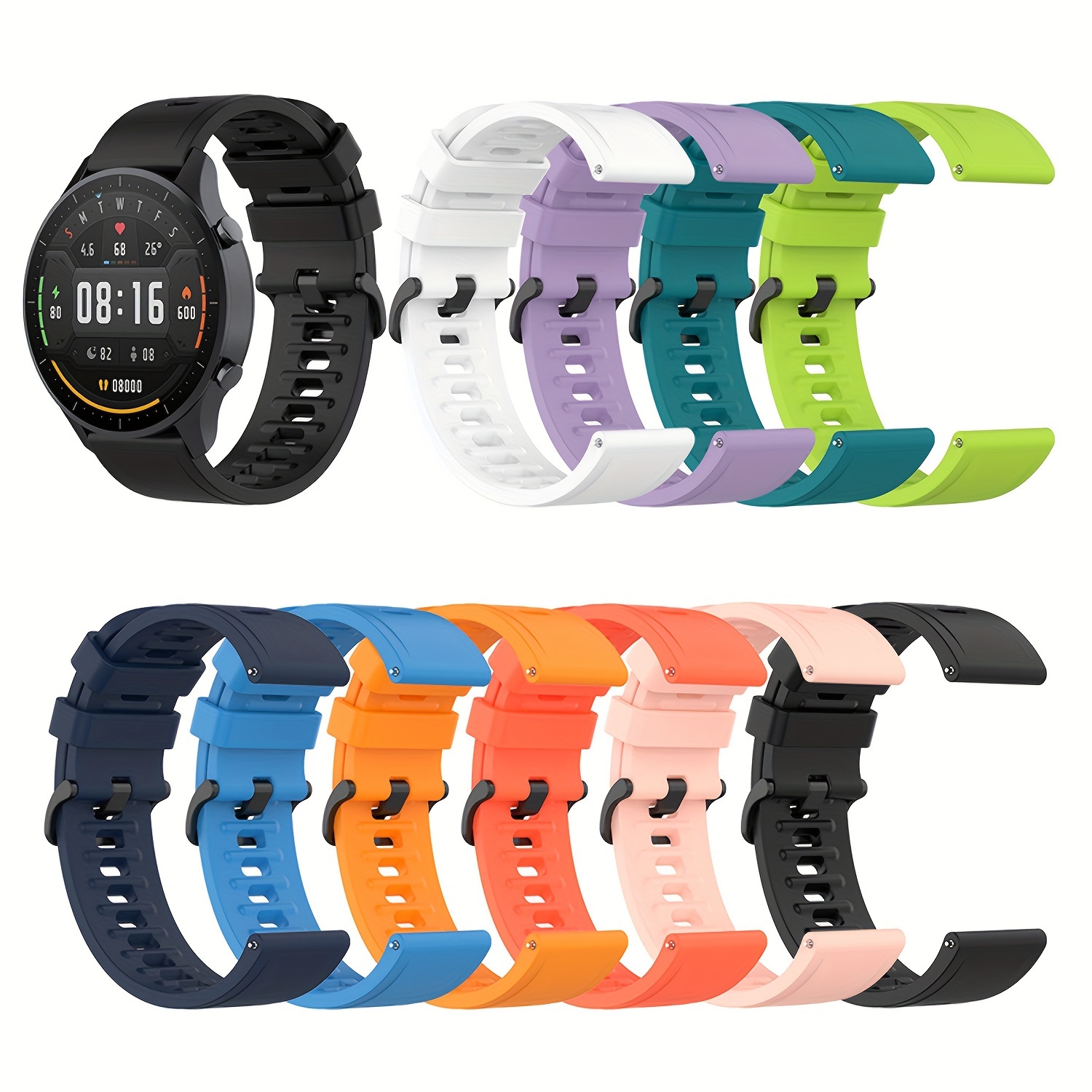 Correa deportiva para Xiaomi MI Watch S1 Active /S1, de 22 mm para MI  pulsera de silicona Watch Color 2 /MI Watch Global - AliExpress