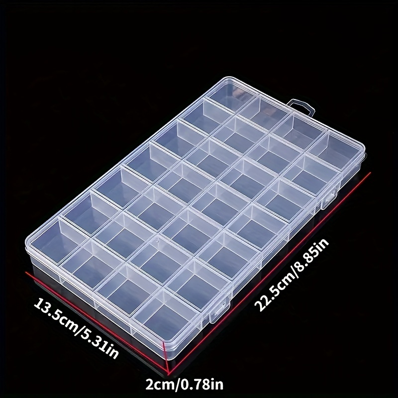 Caja Plástico Transparente Almacenamiento Joyería 28 - Temu