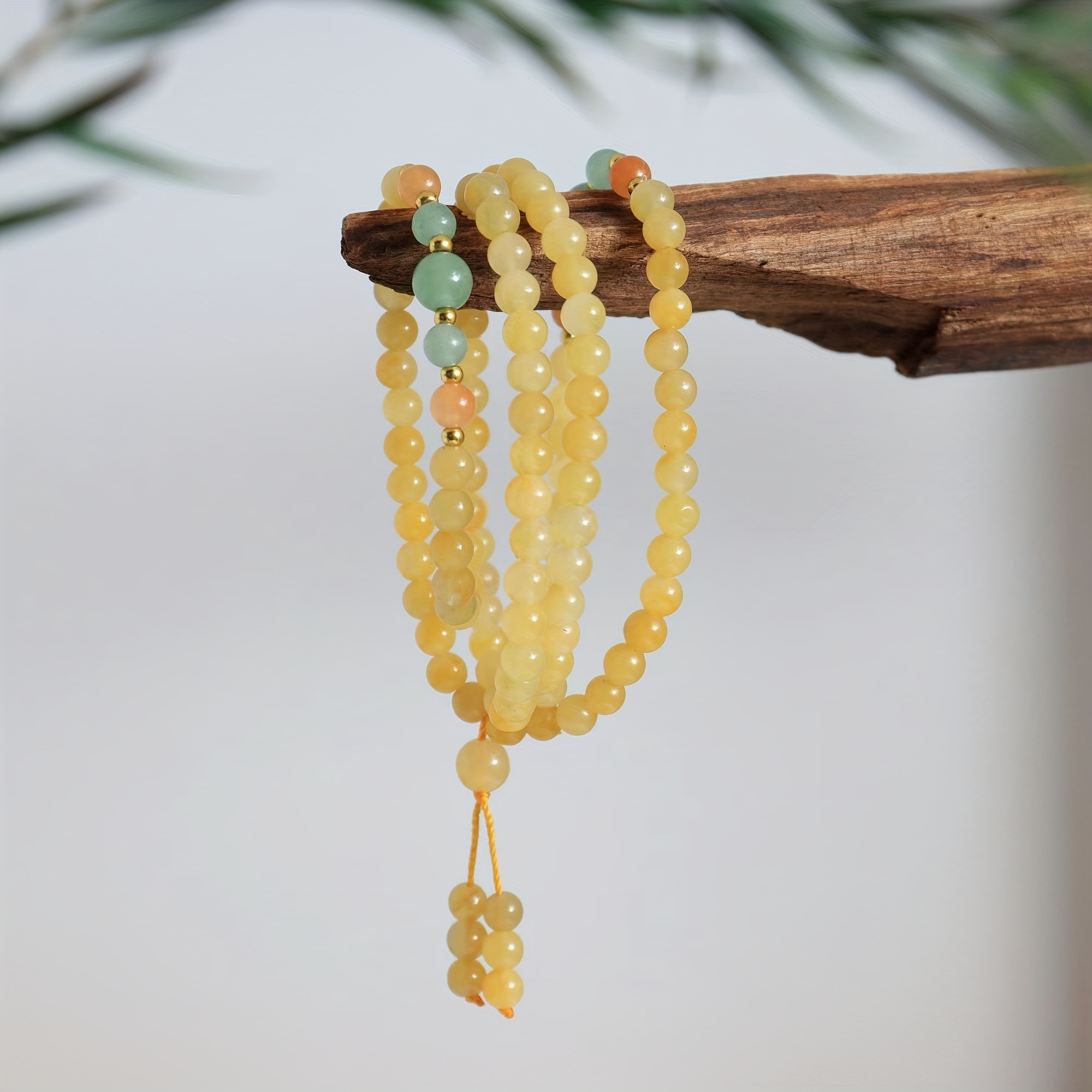 Beads Simple Bead Necklace Costume Jewelry - Yellow And Gold