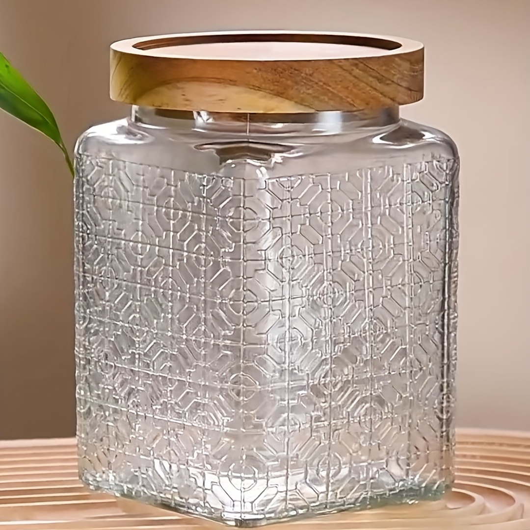 Eco Friendly Glass Storage Jars Airtight Food Jars with Bamboo Lids for  Flour Sugar Tea Coffee - China Glass Storage Jars and Glass Jars price