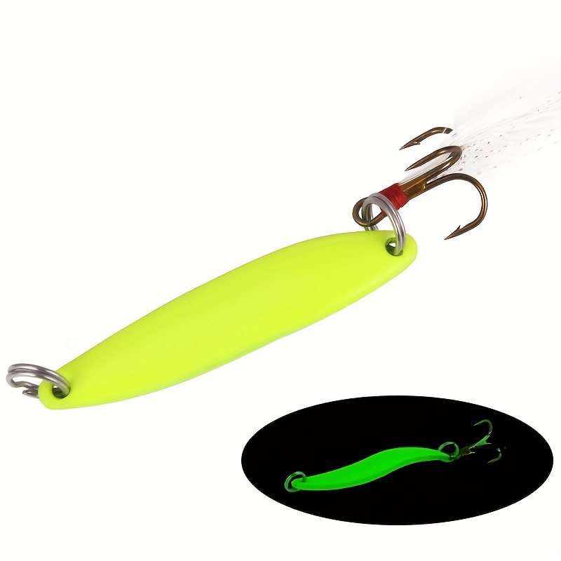 Luminous Metal Spoon Fishing Lure Hard Bait, Fishing Tackle 5g/0.17oz  13g/0.45oz
