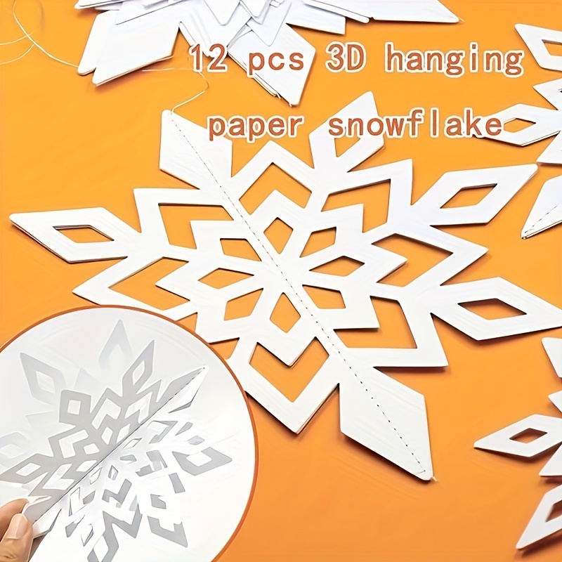 Winter Christmas Hanging Snowflake Decorations 3d Snow - Temu