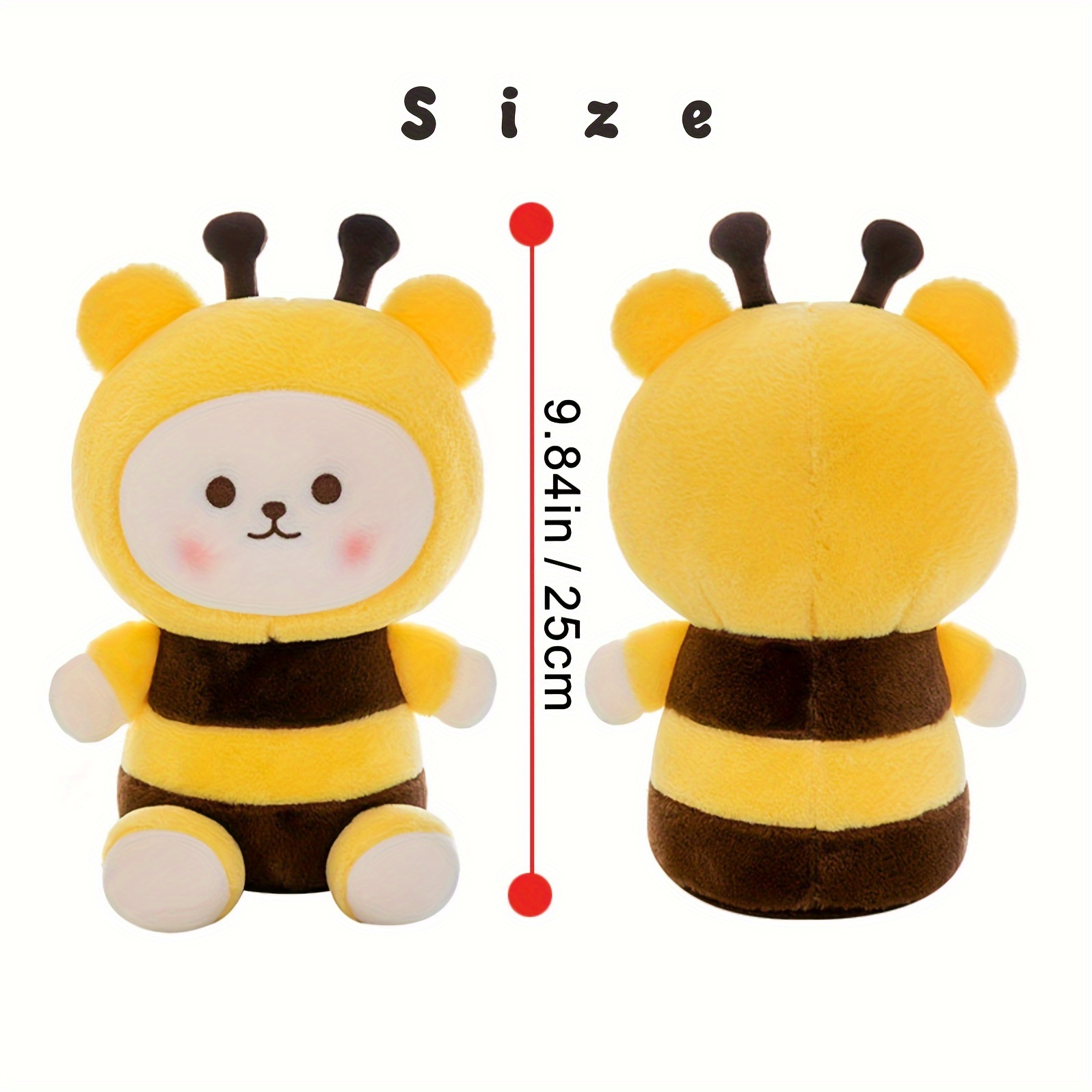 Bee Plush Toys Bee Plush Animals Soft Dolls Cute Honey Honey - Temu