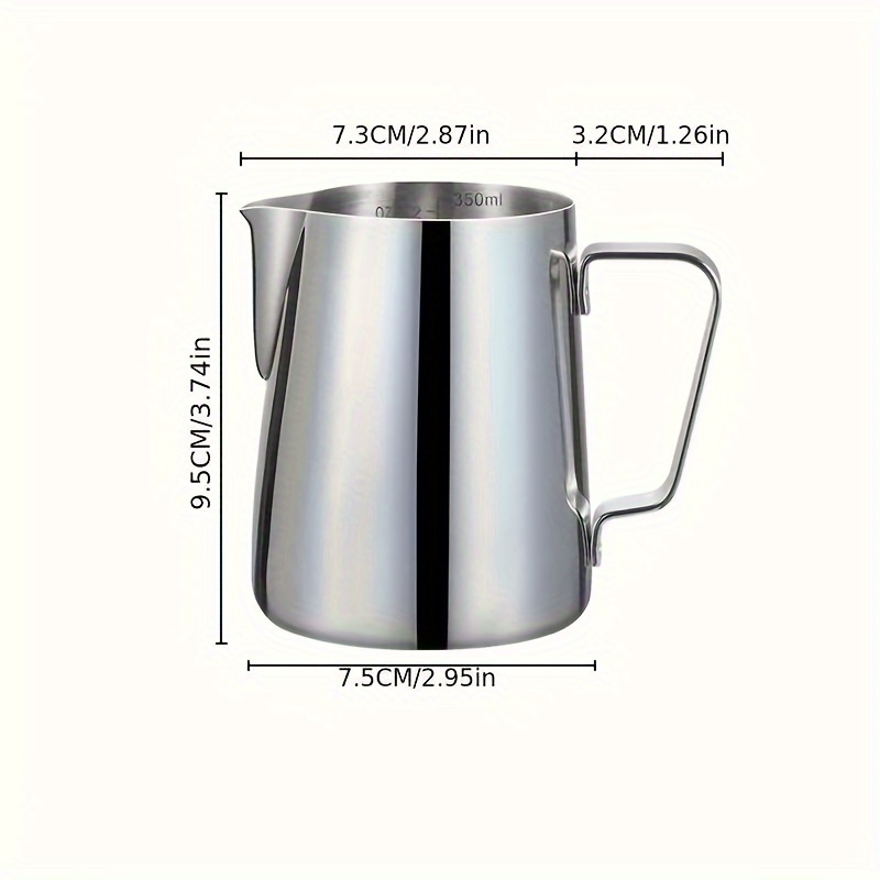 Milk Frothing Pitcher, Milk Frother Cup Stainless Steel Jug Steaming  Pitcher, Cappuccino Latte Art Barista Steam Pitchers Milk Jug Cup - Temu