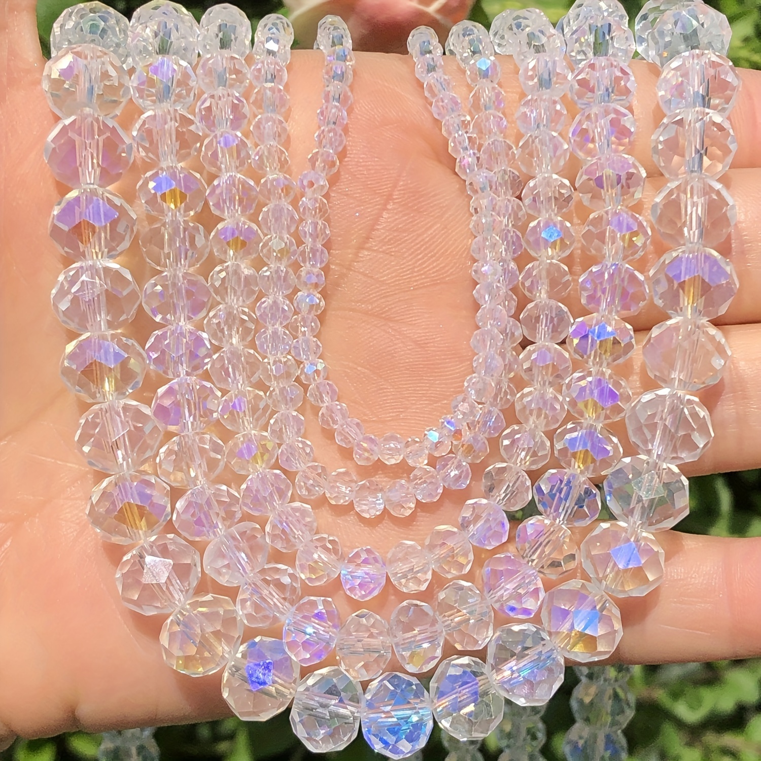 Crystal Faceted Ab Purple Austria Crystal Bead Glass Loose - Temu