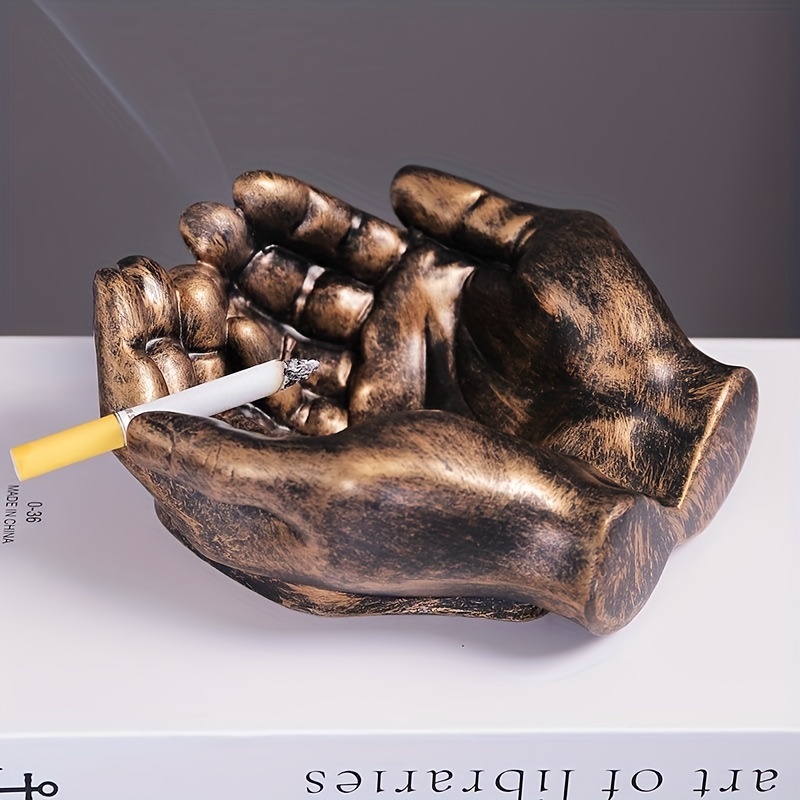 Creative Poker Cenicero de cigarrillos de cerámica, cenicero portátil  moderno para mesa de escritorio al aire libre e interior, cenicero de fumar  para