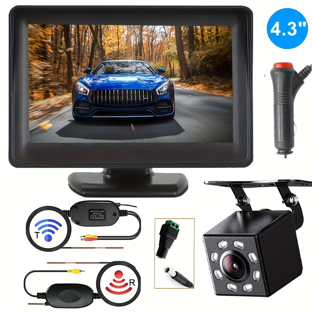 Wireless Car Monitor Backup Camera Rear View Hd Parking - Temu