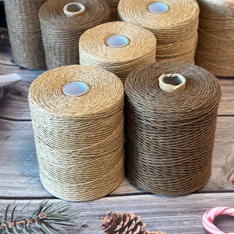 1 Roll Raffia Yarn Decorative Widely Applied Wrapping Gift Raffia Straw  Packaging Paper Yarn For Diy Jikaix