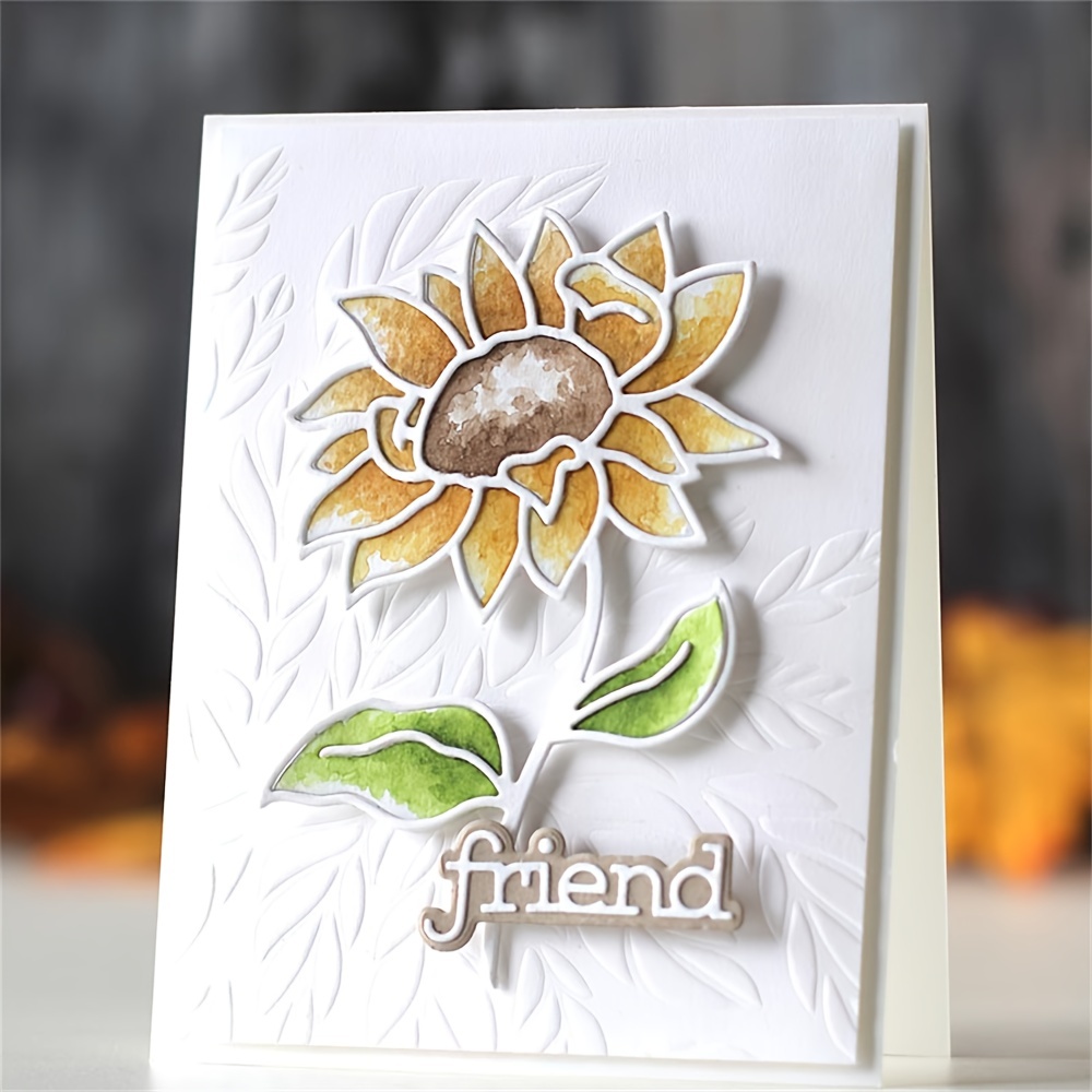 Sunflower Cutting Dies For Diy Crafting - Temu