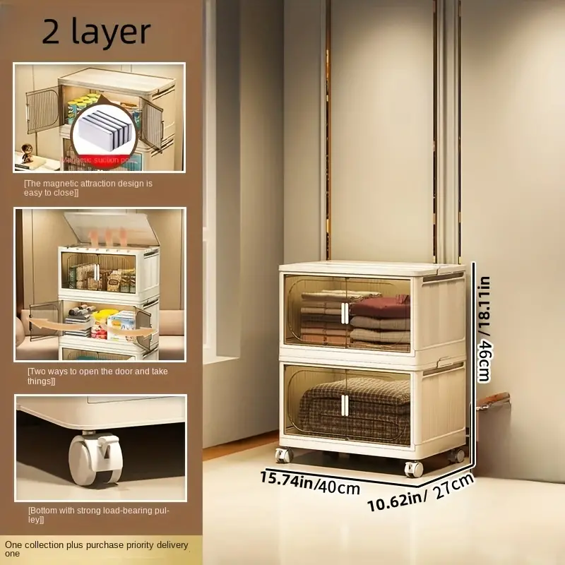 Multi Layer Storage Drawer Plastic Cabinet Organizer Storage Box Home Decor  US