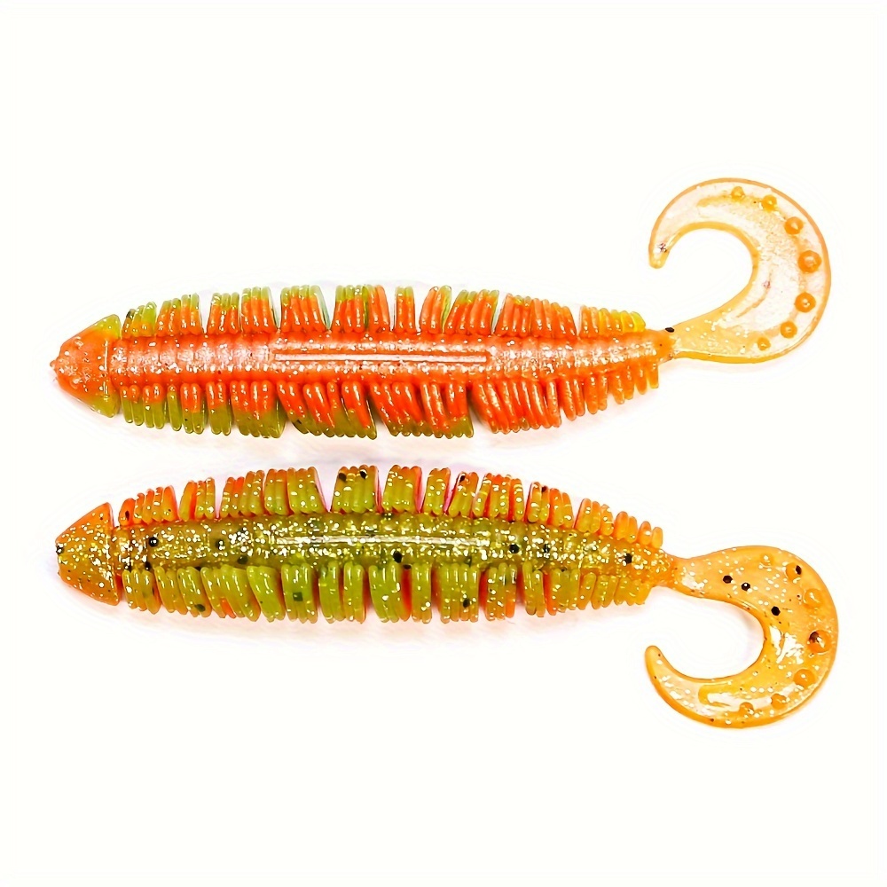 Cheap 6PCS Fishing Soft Lure 9cm/4.2g Plastic T Tail Bait Artificial Worm  Swimbait for Bass Trout Walleye Fishing Accessory