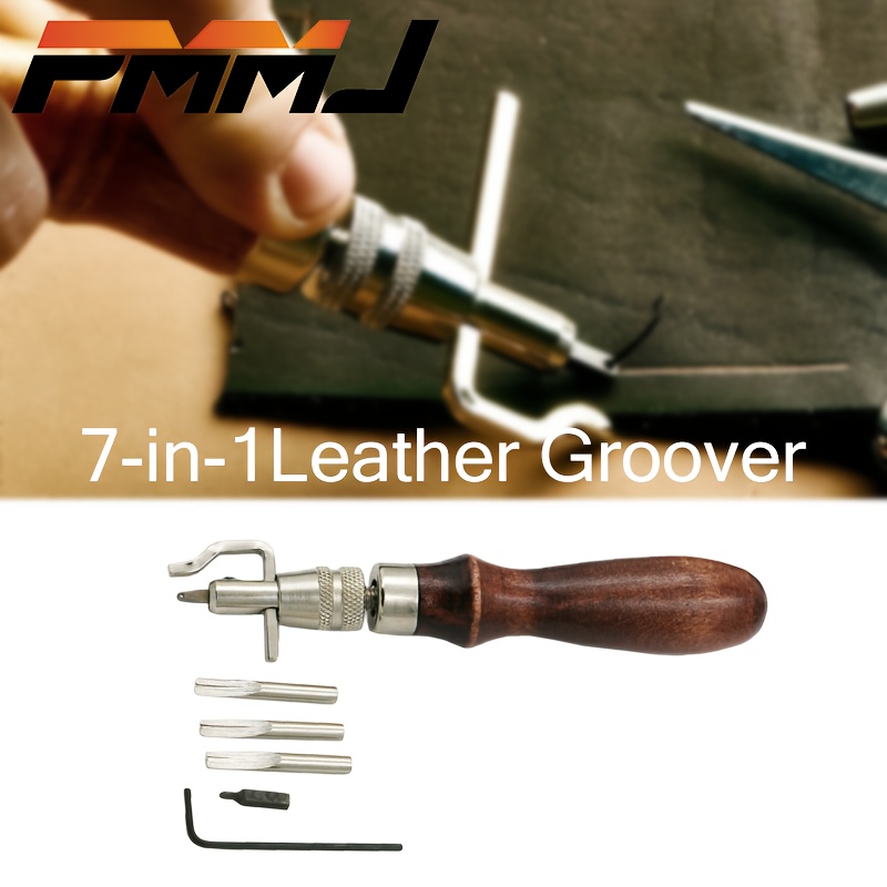 Pmmj Adjustable Stitching Groover And Creasing Edge Beveler - Temu