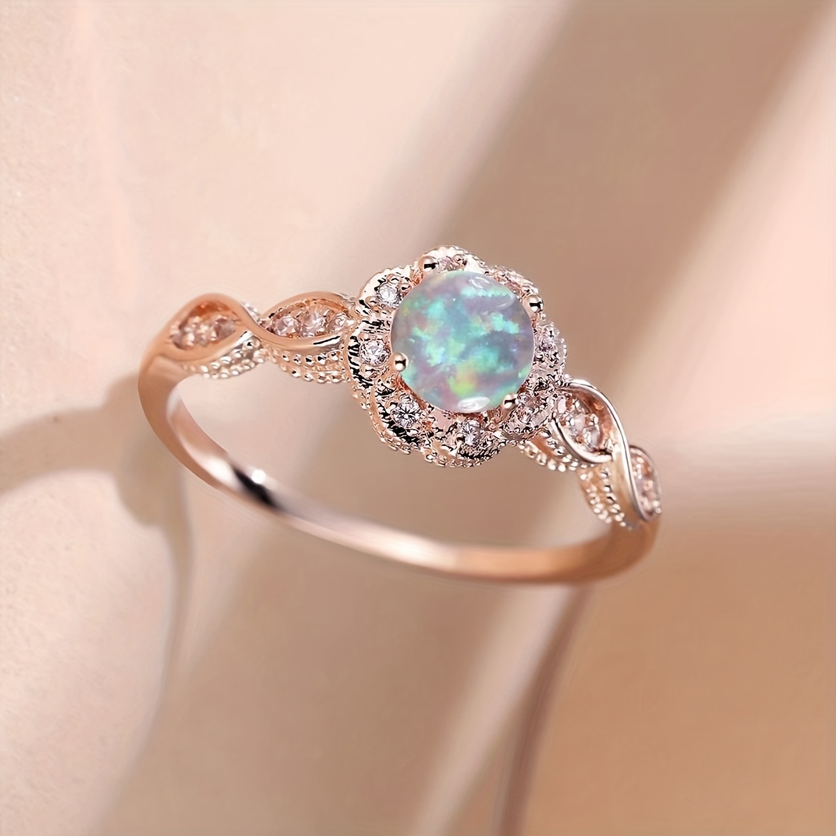 Halo opal deals engagement ring