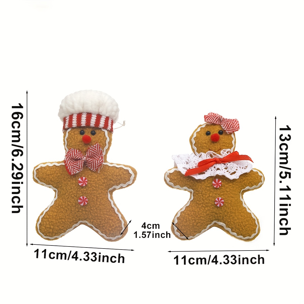 Carolines Treasures BB6816PTHD Christmas Gingerbread Man Pair of