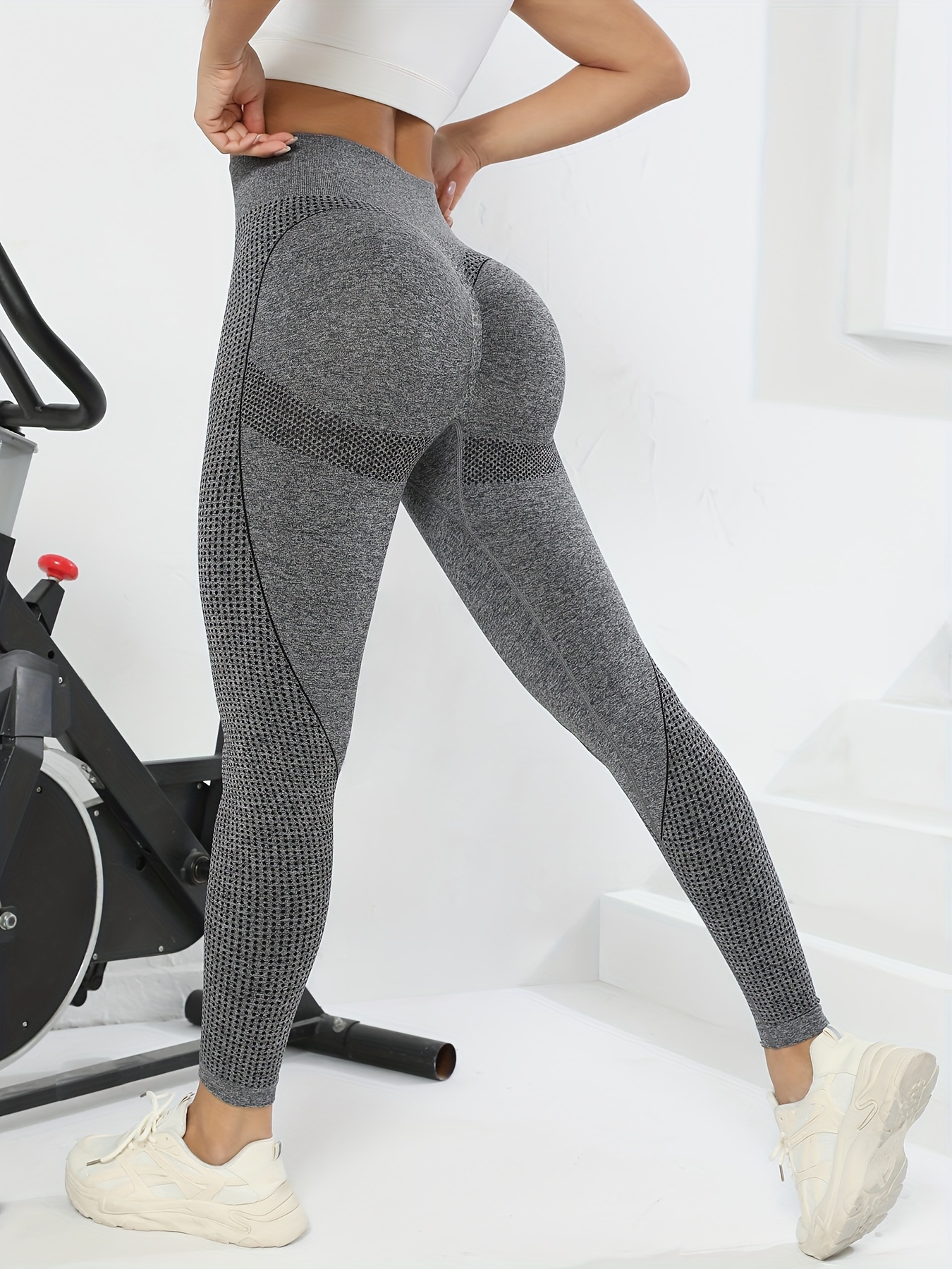 High Waisted Seamless Workout Leggings Women Scrunch Butt - Temu Canada