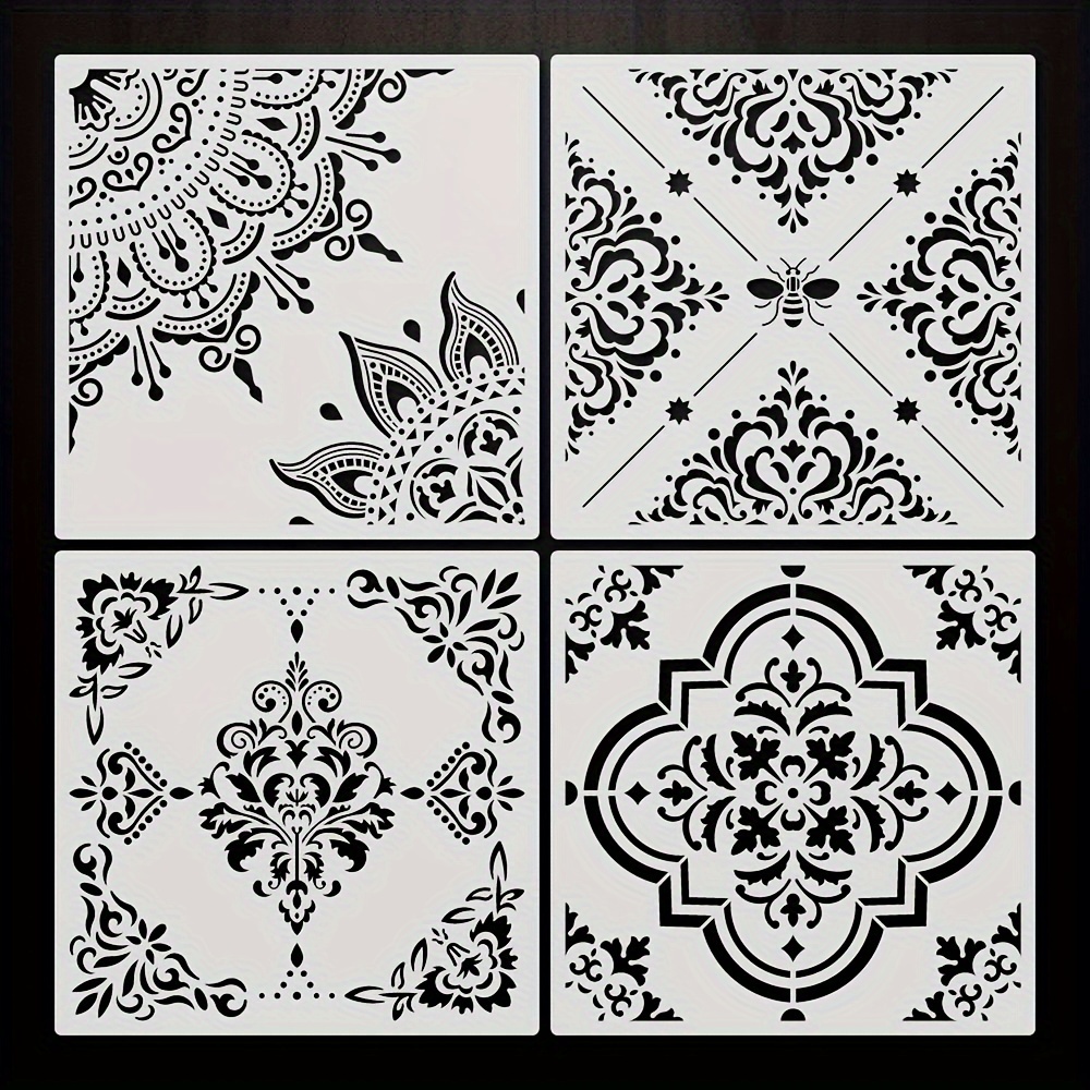 Mandala Stencils Large Reusable Floral Mandala Stencil For - Temu