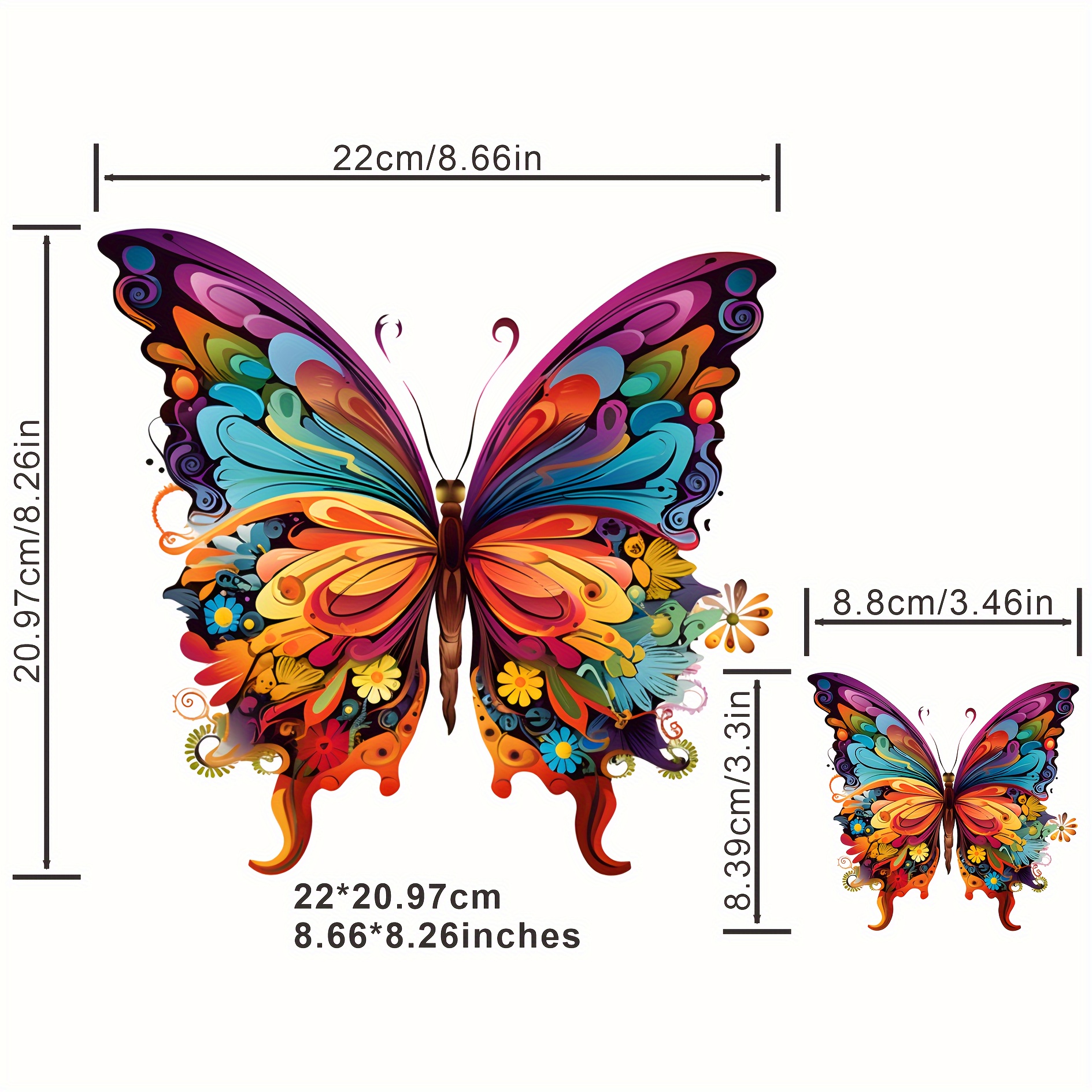 Small Size Butterfly Iron On Decals Thermal Transfer - Temu