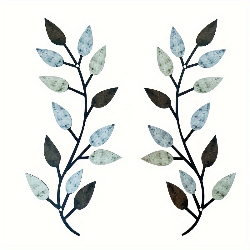 

2pc Metal Leaf Wall Art Decoration, Home Living Room Bedroom Wall Hanging Crafts Decoration, Metal Wall Art, Iron Décor, Metal Crafts, Modern Wall Decor, Room Living Room Nursery Bedroom Decor