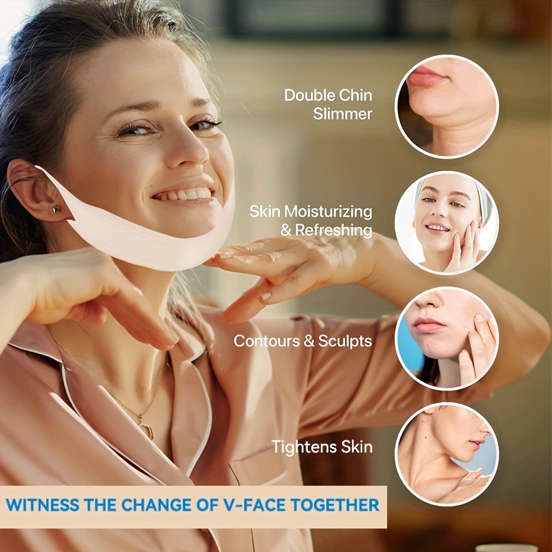 V Shaped Contouring Face Mask Line Shaping Lifting Belt Neck Reduction  Jawline Lift Tape Enhancer Face Patch Firming Tightening Skin Chin Up  Sculpting