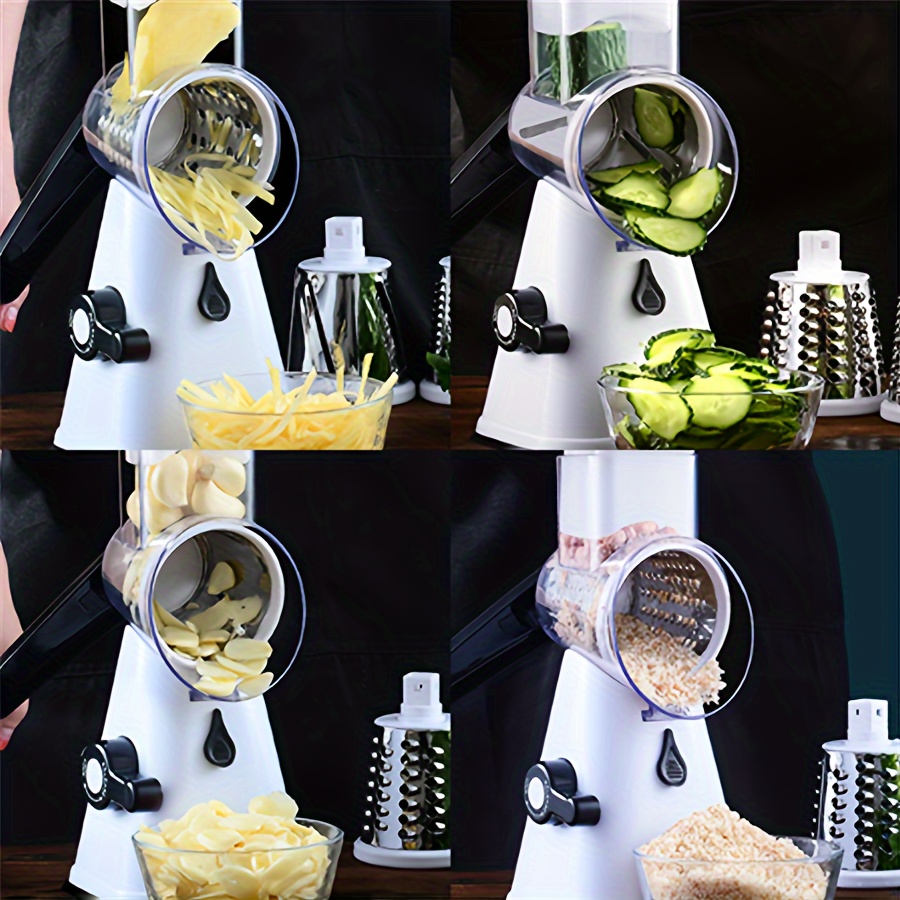 Acheter Râpe à fromage rotative manuelle, coupe-trancheur avec 3 lames  interchangeables pour légumes