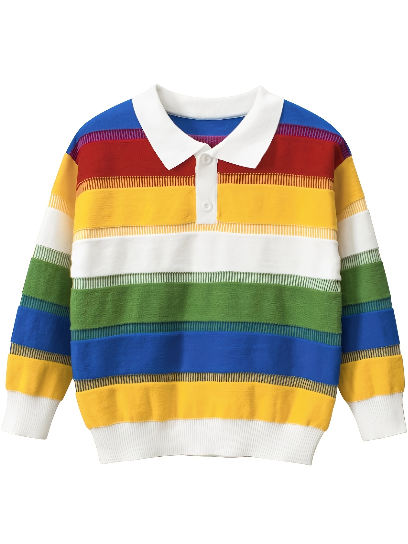 boys rainbow striped shirt