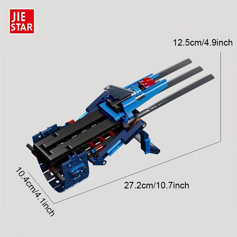 217 Piece Ice Wolf Claw Weapon Model Building Blocks Set Micro Diy