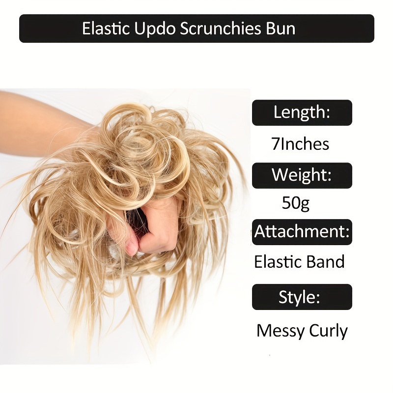 Messy Bun Hair Piece Synthetic Hair Extensions Ponytail Temu