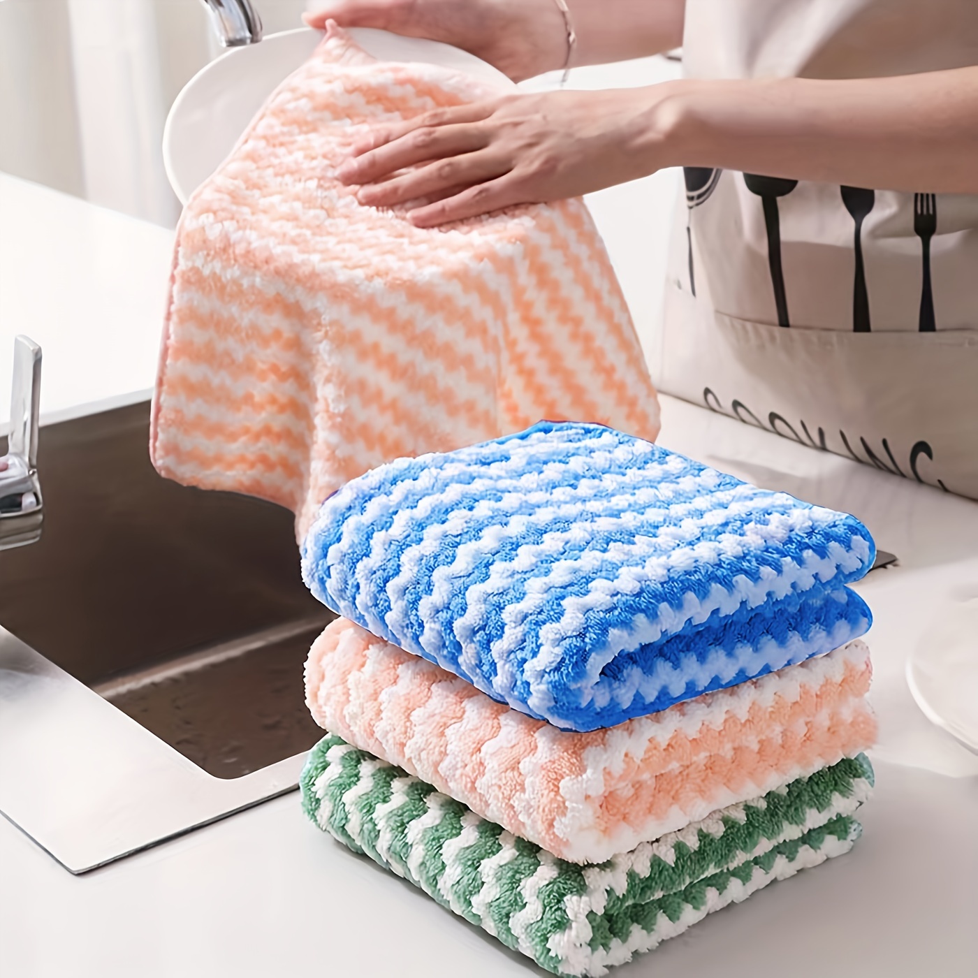 Square Dish Cloth, Super Absorbent Dish Towel, Dish Cloths For Washing  Dishes Ultra Microfiber Dish Rag, Super Soft Kitchen Wash Cloth, Easy  Cleaning Household Cloth, Cleaning Supplies - Temu