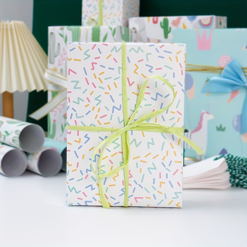 4pcs 50 Christmas Wrapping Papers Gift Foil Stamping Paper For Gift Boxes