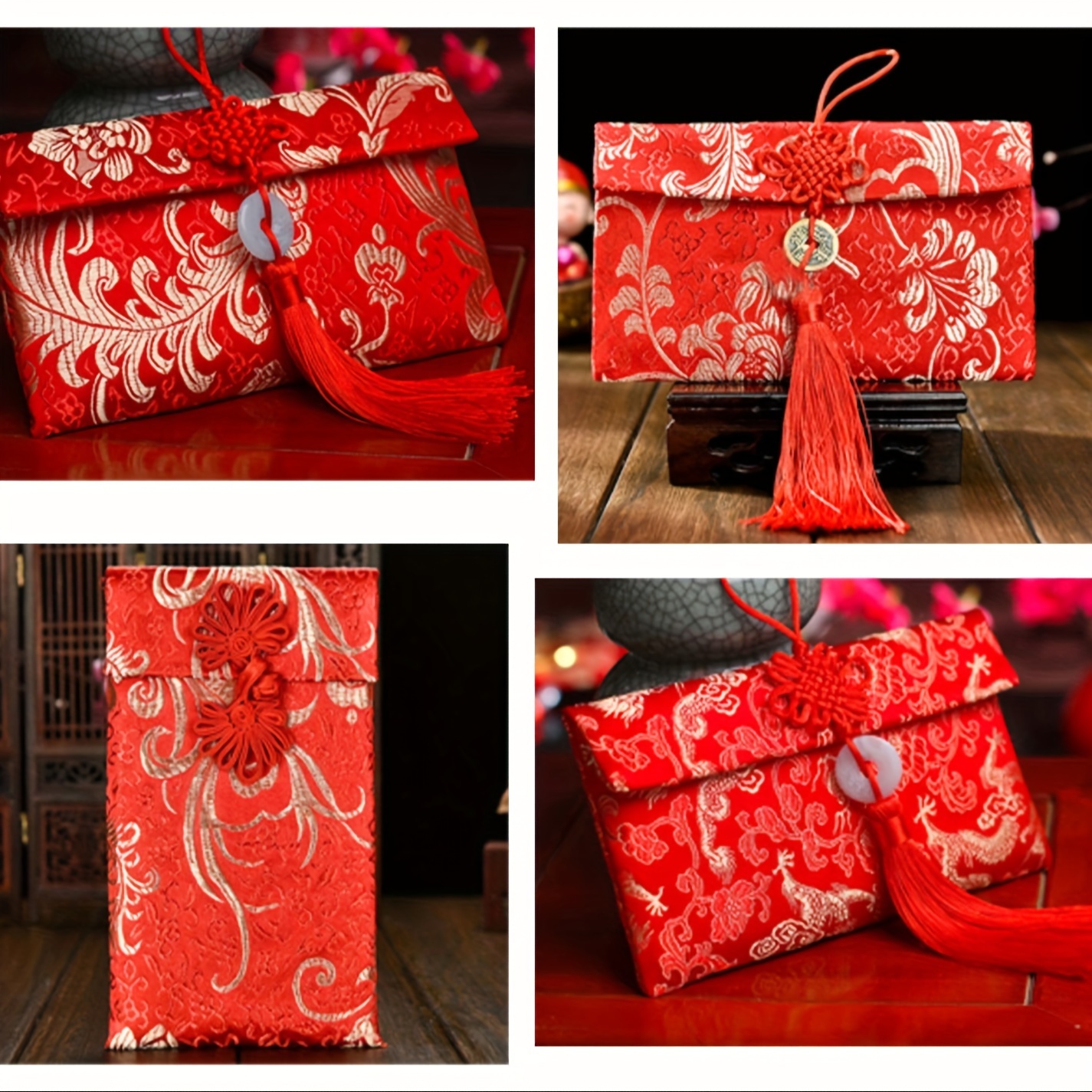 Red Envelopes Card Envelopes Gift Wrap Bags Red Lucky Money - Temu