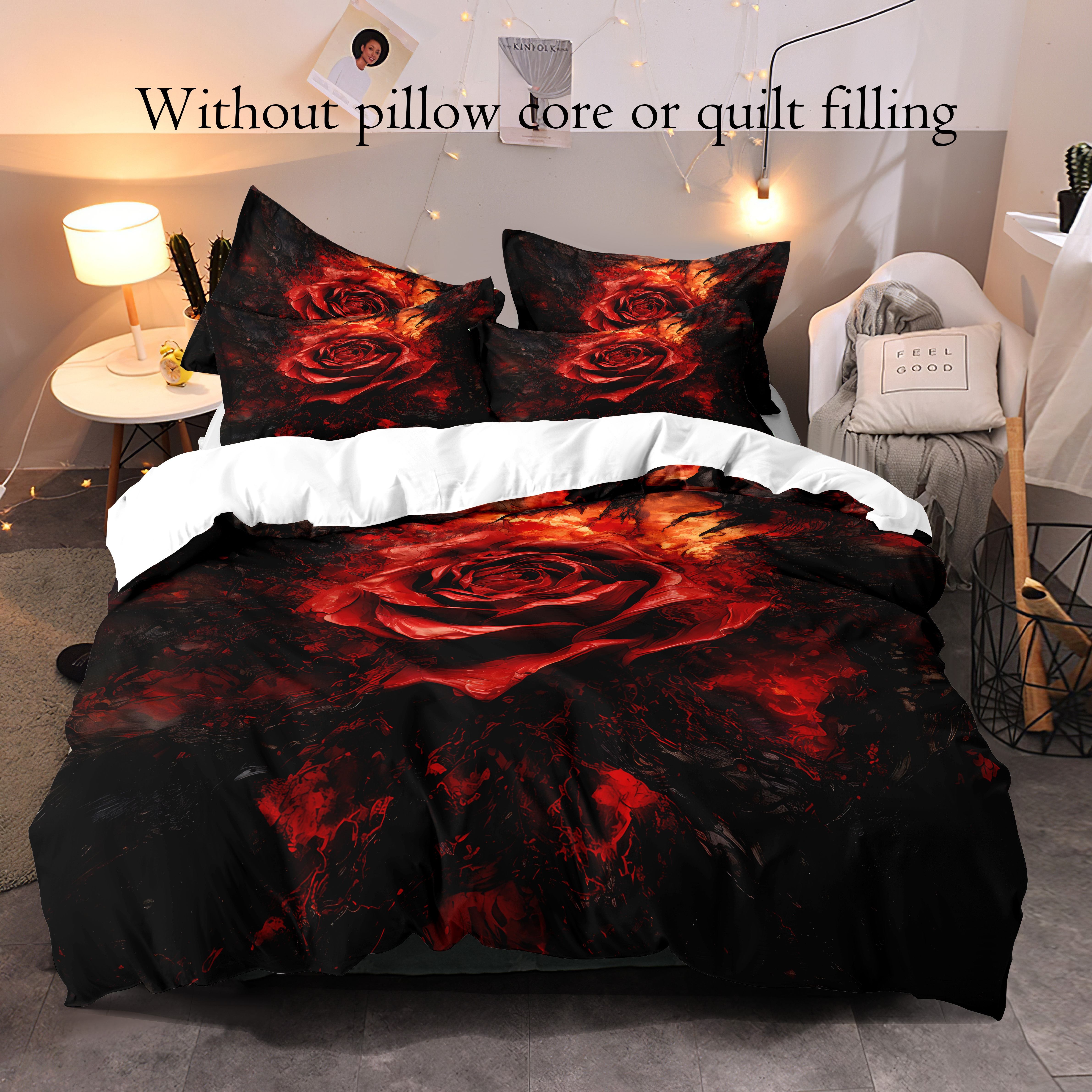 Red 'Gothic Cozy' Decorative Pillowcase