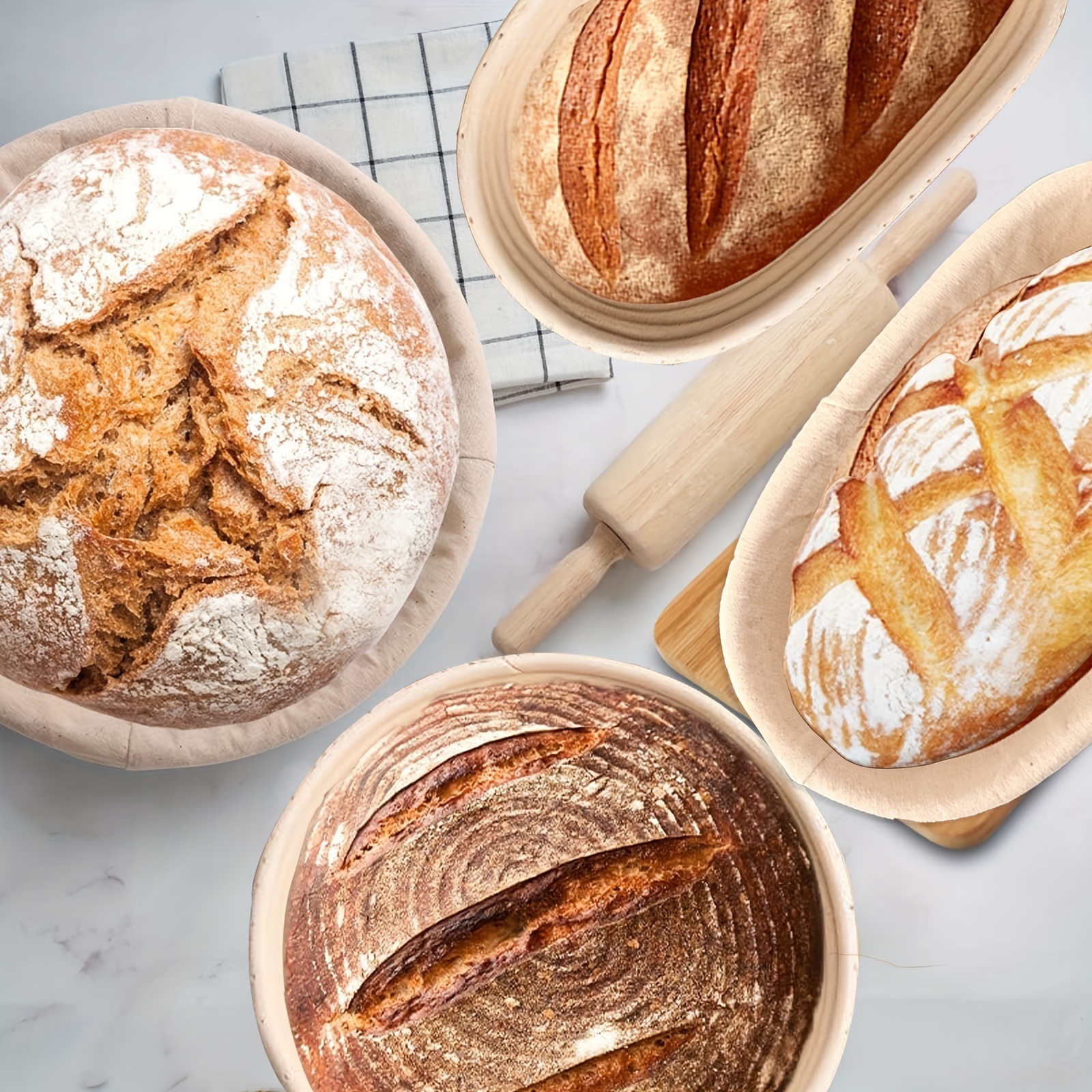 Sourdough Start Kit - Sourdough Bread Baking Supplies 2 Banneton