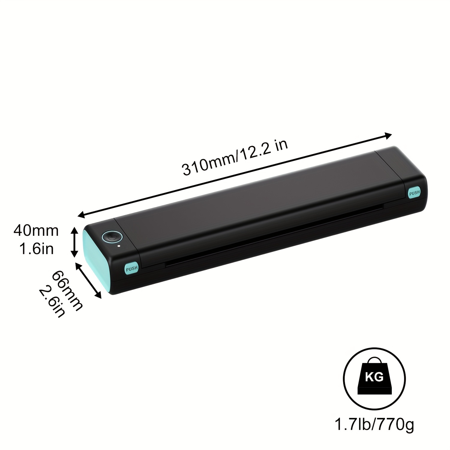 Itari Impresora portátil inalámbrica para viajes, impresora Bluetooth M08F  compatible con letras de 8.5 x 11 pulgadas, impresora compacta sin tinta