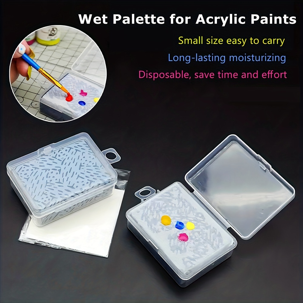 Small Size Portable Wet Palette Paint Palette For Acrylic - Temu Italy