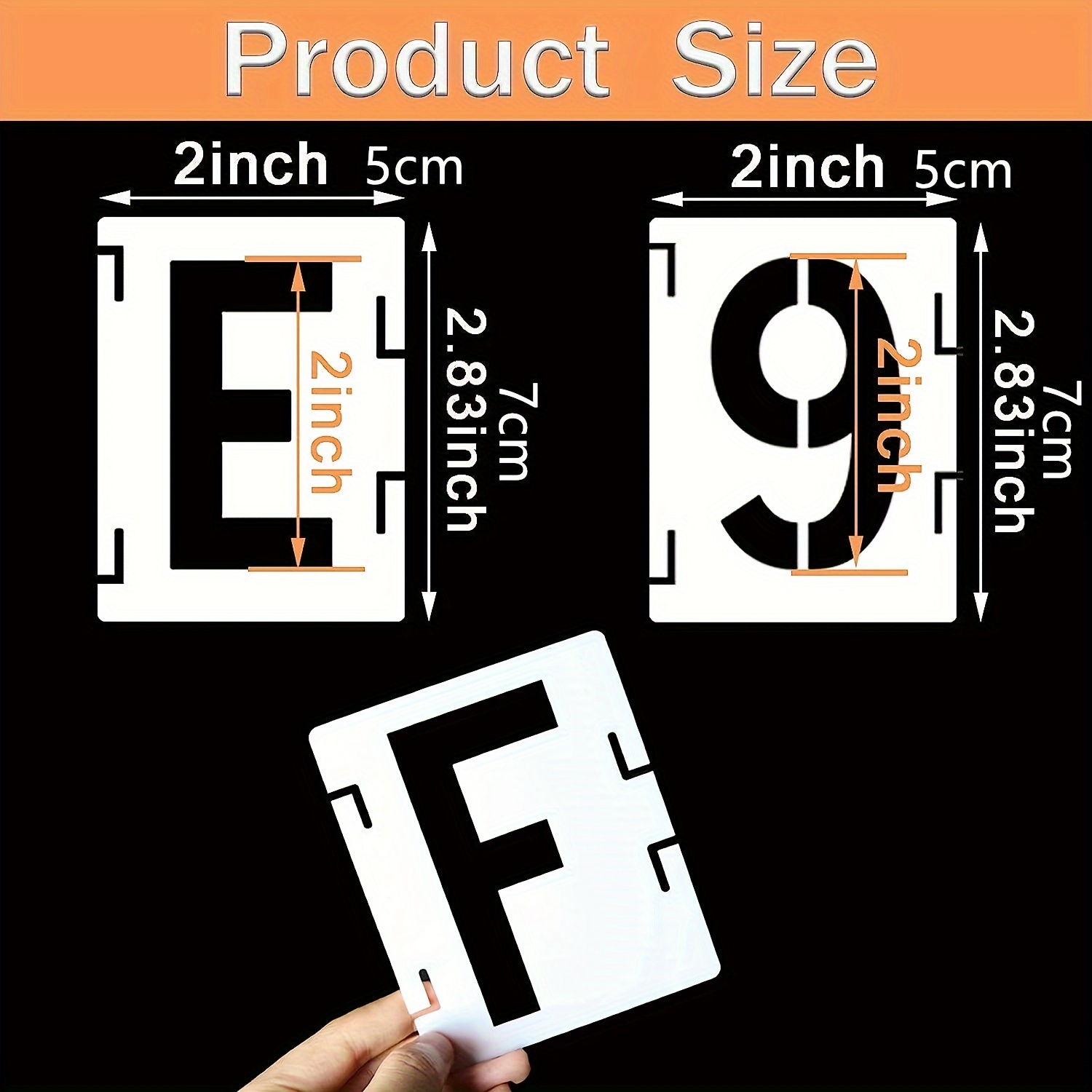 Letter Stencils 4 Inch 42 Pack Reusable Number and Alphabet