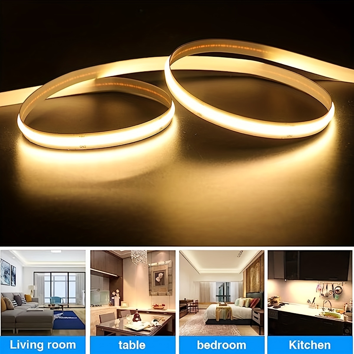 Ultra Flexible White LED Strip - 480 per meter - 5m long