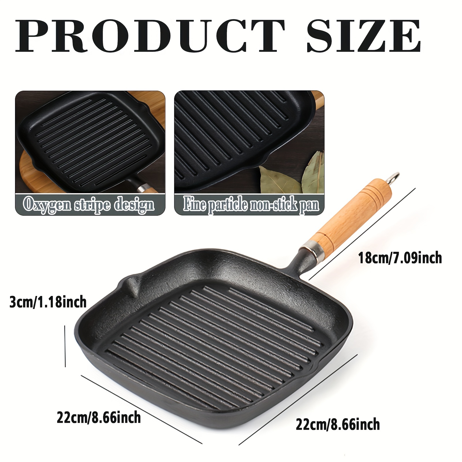 1pc Non-electric Folding Handle Steak Frying Pan, Suitable For Frying Steaks,  Eggs, Grilled Chicken Wings And Patties, And Suitable For Use On Induction  Cookers, Electric Ceramic Stoves, Gas Stoves And Charcoal Stoves.