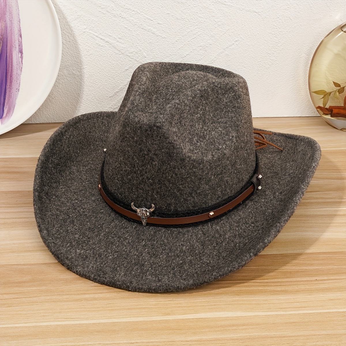 Fedora Hat Unisex | Wool Hat | Vintage Hat | Black Hat | Hemp details |  Accessories for women and men | Handmade unique hat | Men Hat