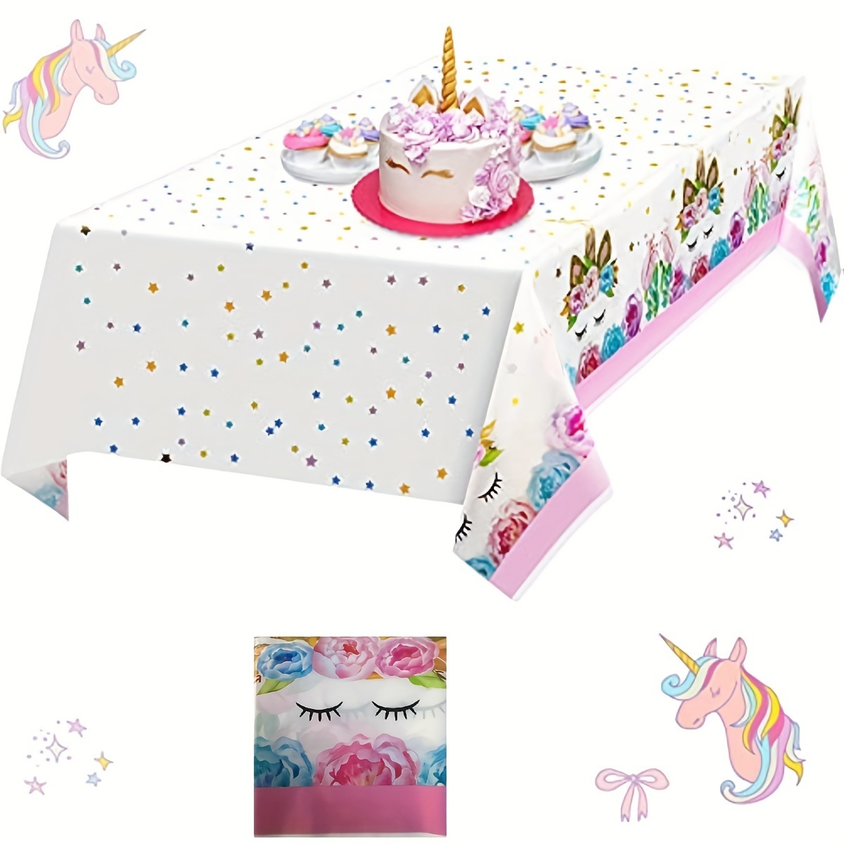 Unicorn Birthday Party Supplies For Girls Serves 24, Unicorn