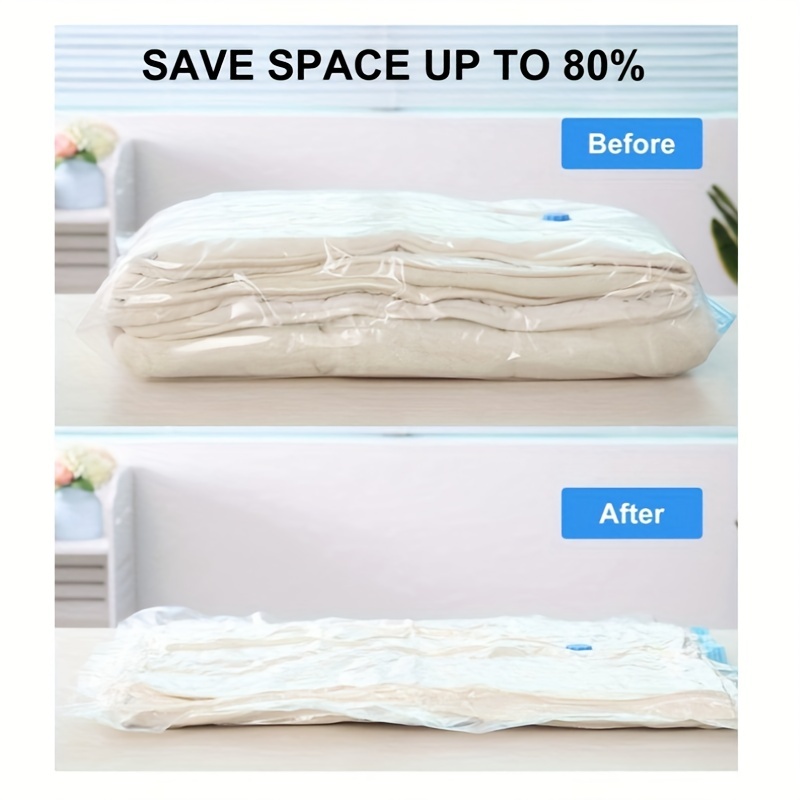 1pc White Vacuum Compression Bag For Travel, Bedding & Clothing