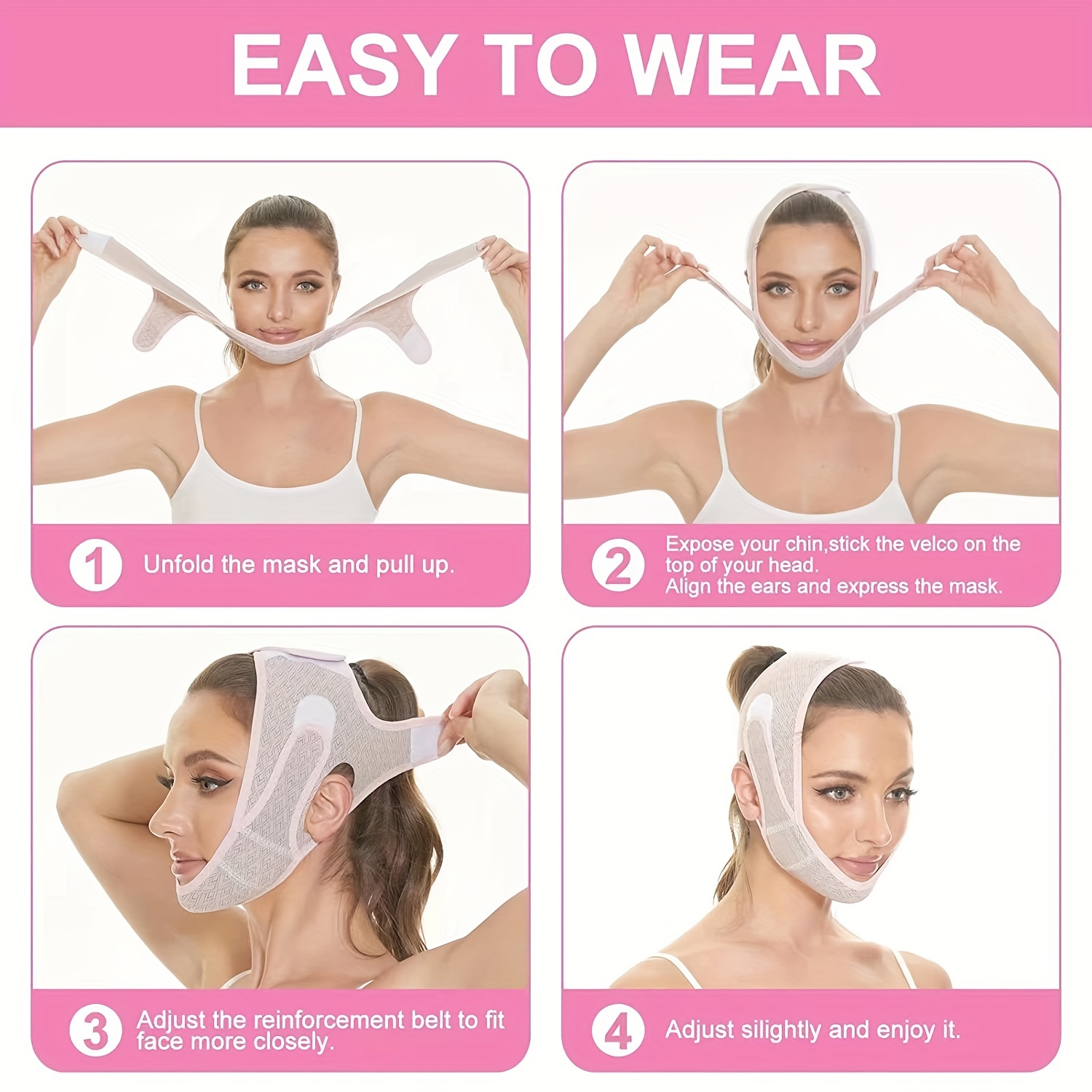 V Line Shaping Sleep Mask For Face And Chin - Double Chin Reducer