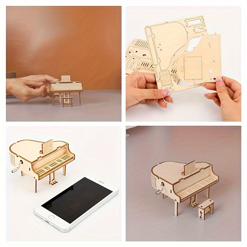 3D DIY Wooden Puzzle Music Box