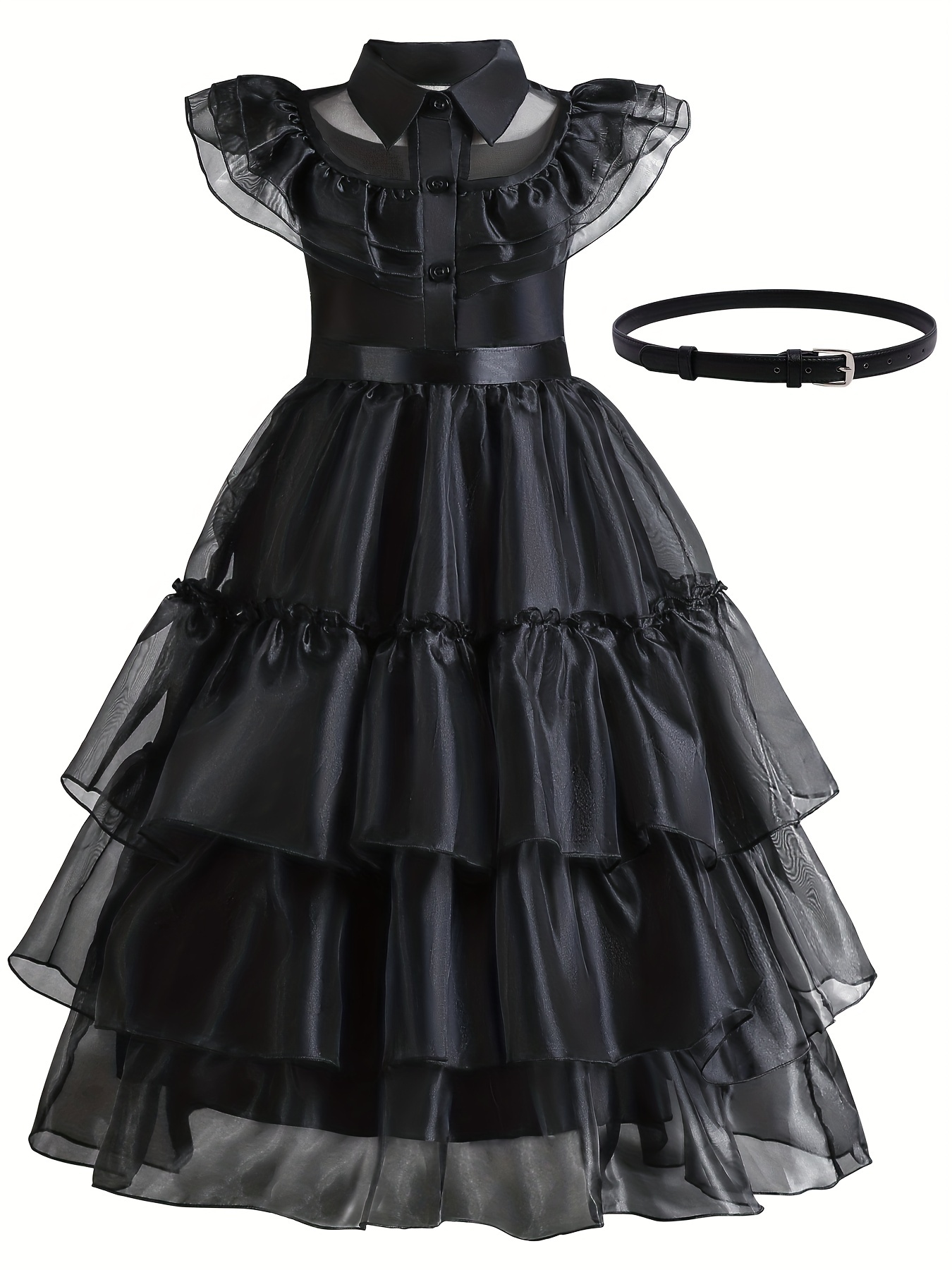 Mercredi Addams robe Cosplay pour fille enfants robes gothiques noires  mercredi Cosplay Costumes Halloween fête femmes vêtements 