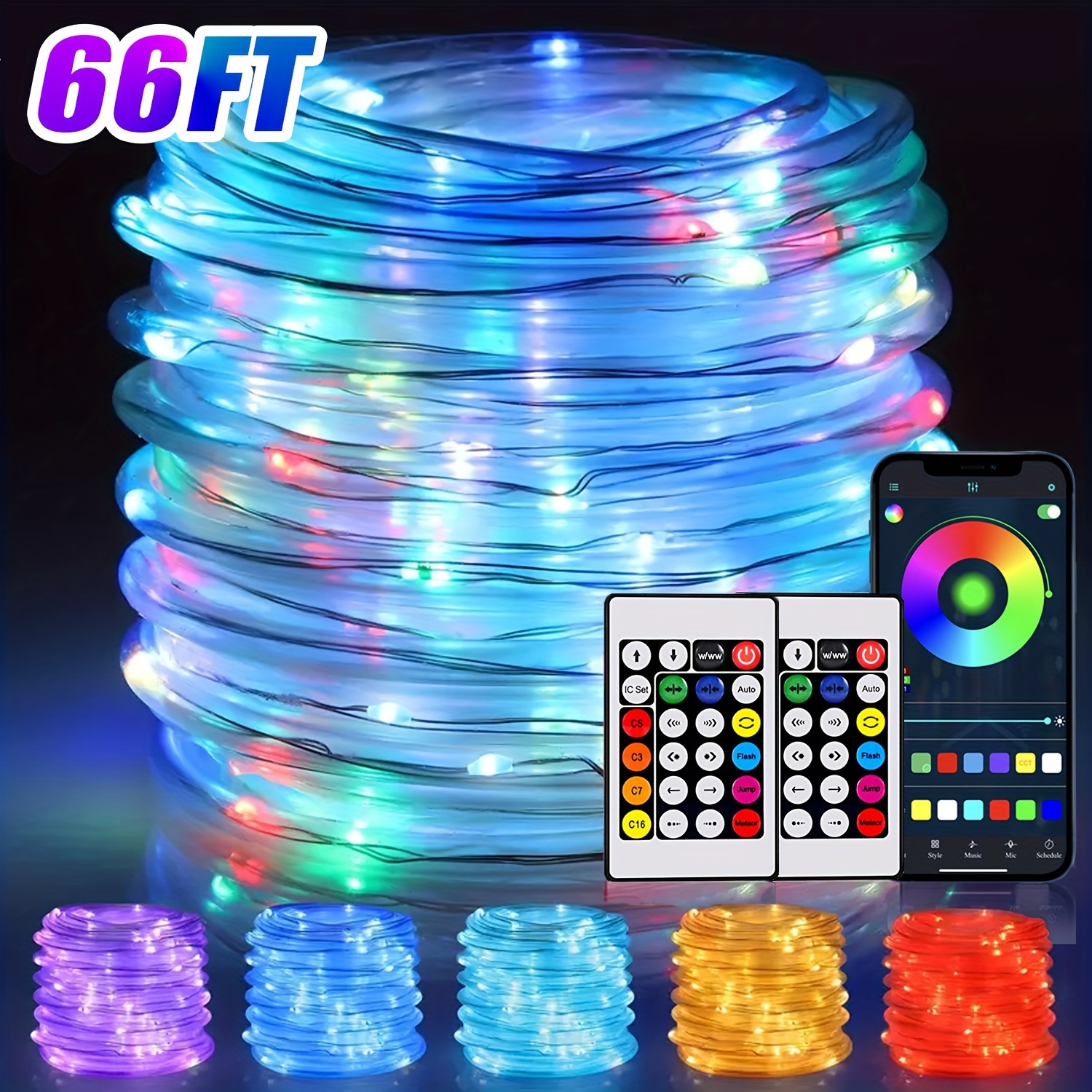 Tuya Smart LED Strip Light RGB Globe Fairy String Waterproof For Holiday  Party Christmas Decor Lights Work With Alexa Google