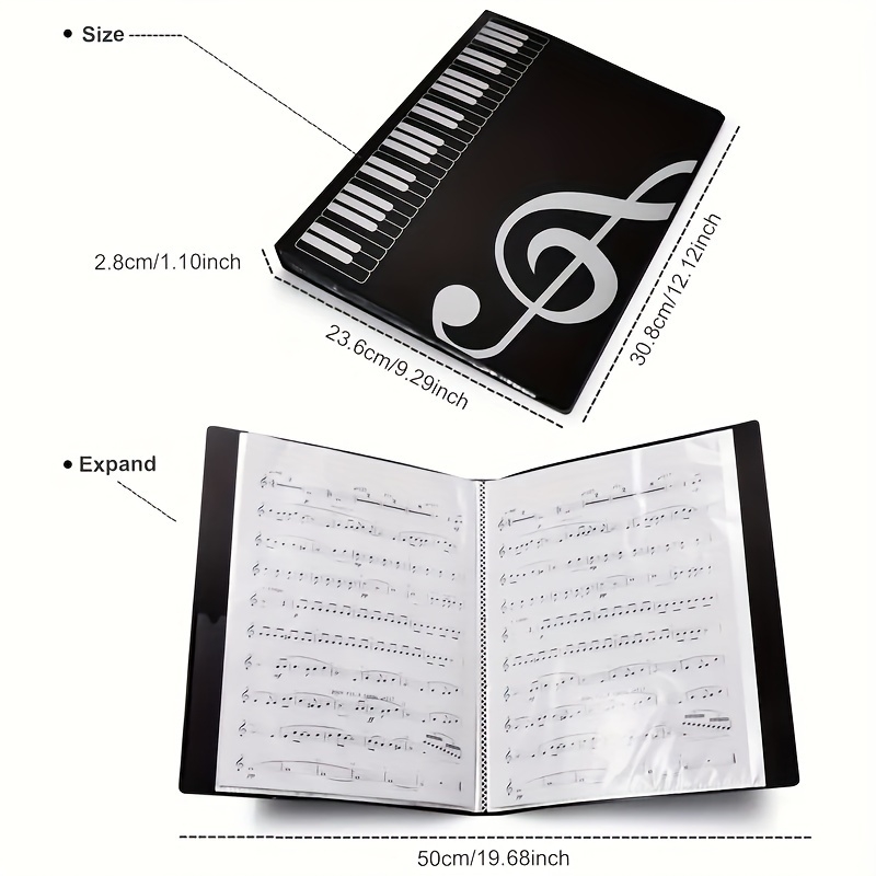 Music Folder 40 Pockets - Organize And Protect Your Sheet Music And Files