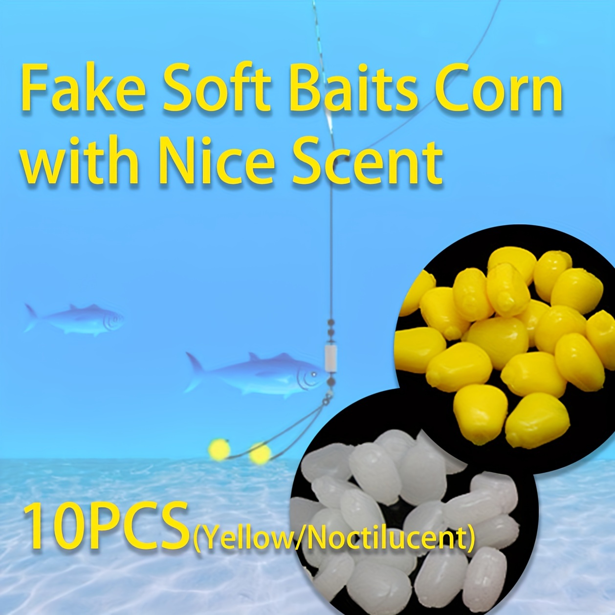 Tpr Simulation Soft Baits Corn Carp Fishing Lures - Temu United
