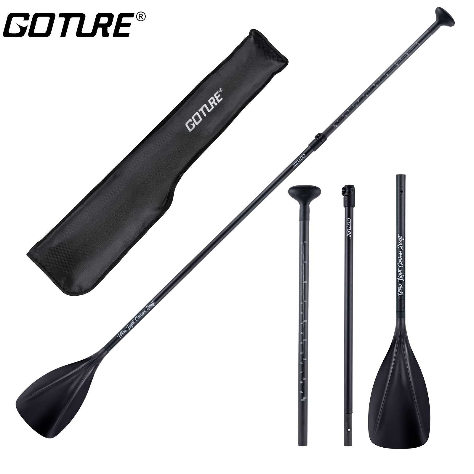 Goture Carbon Fiber Stand Up Paddle Oars with Carrying Bag