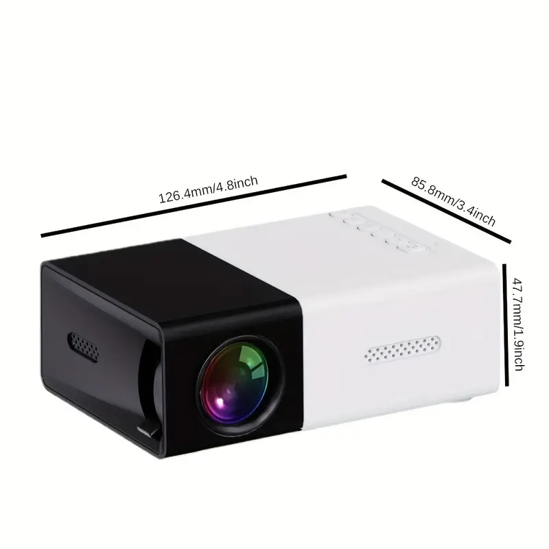 portable mini movie projector tft lcd screen 1920x1080 resolution with 24 80in huge screen for android ios windows sd card super heat dissipation projector with 30000 hours long life details 5